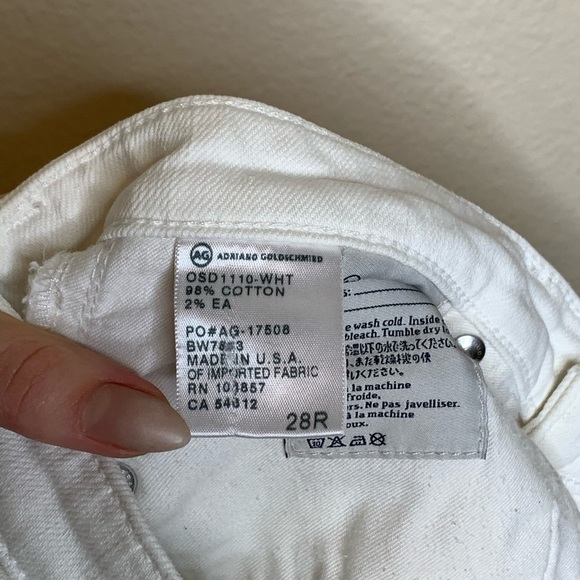 AG The Stilt Cigarette Leg White Jeans - Picture 8 of 8